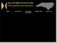 Tablet Screenshot of halloffameproperties.com